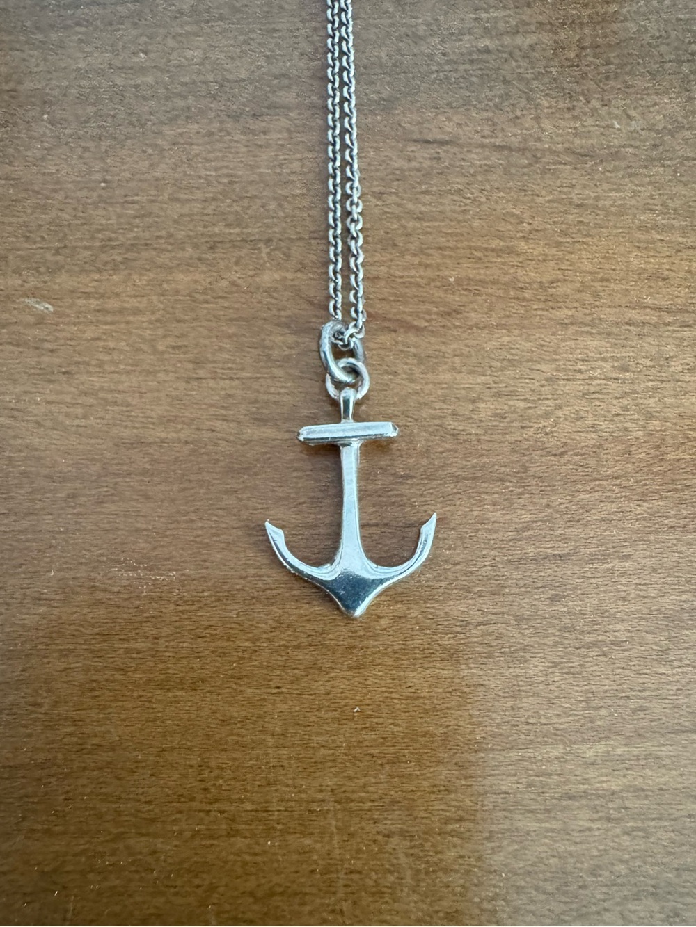 Sterling Silver Anchor Pendant Necklace 16” Chain